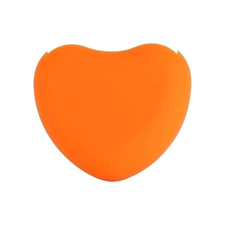 Silikonbørsterenser, hjerteformet silikon sminkebørsterenser tilbehør (oransje)
