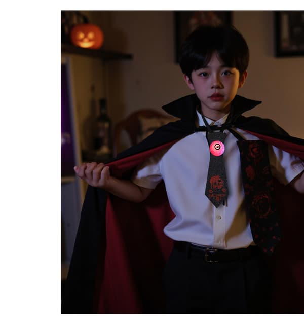 4 st Halloween lysande ögonglobslips kostym guldglittrande fladdermus