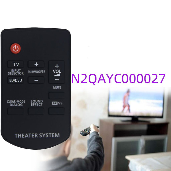 N2qayc000027 Ersättningsfjärrkontroll för Panasonic Audio Theater System