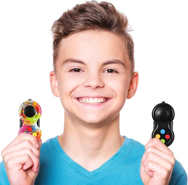 2 Stykker Fidget Pad Sensory Fidgets Controller Pad Håndholdt Fidge