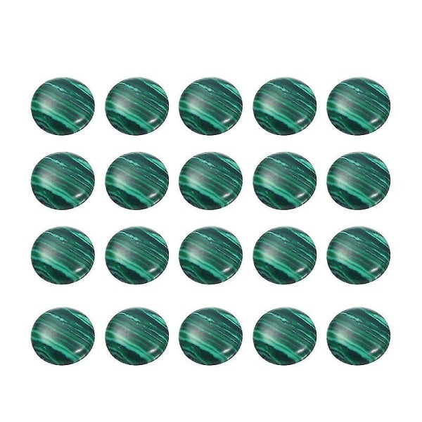 20 st 12mm Malakit-cabochoner