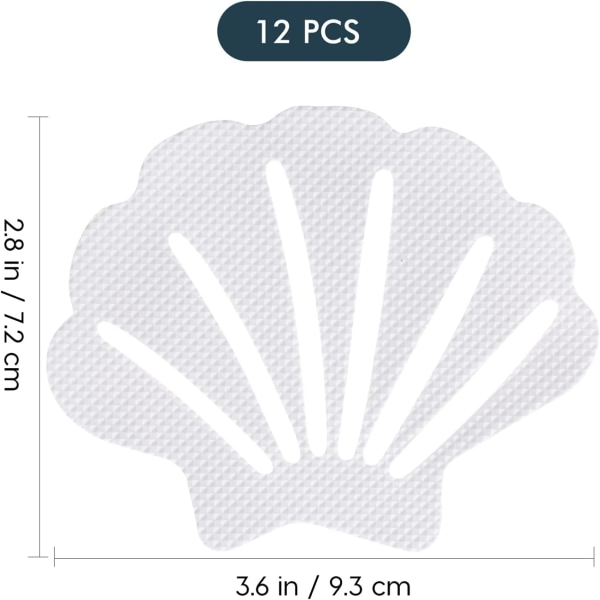 Badkarsdekal Anti-halk duschpedal Sticky Flower Shower Strip Pedal 12 delar Skalform