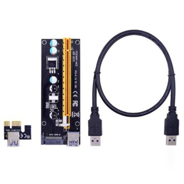 Ver006 Pci-e Riser Card 006 Pcie 1x till 16x Extender USB 3.0-kabel