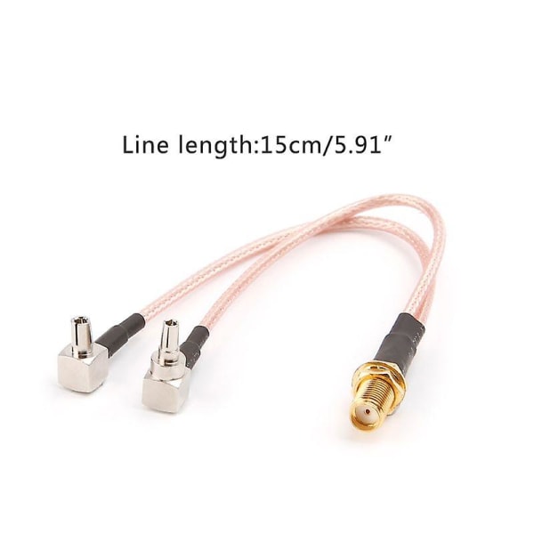 Y Typ Sma hona Jack till Ts9 & Crc9 hane 2 pluggar splitter kombinator Rg316 Pigtail kabel