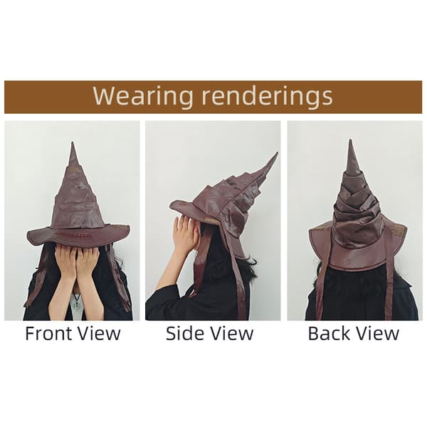 Harry Potter Sorteringshat, Halloween Hat - Læderhat
