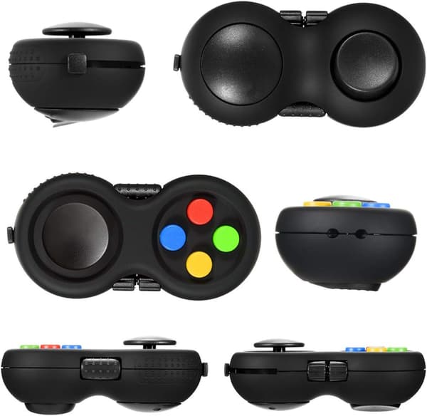 Fidget Pad 8 Funksjons Fidget Leke Terning Kontroller Stressreduserer f