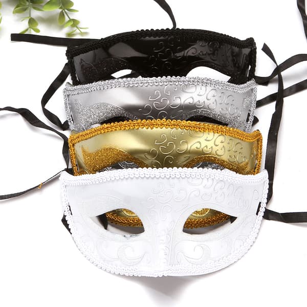 Prestandamasker Halvansikte Rullfria Målade Plastmasker - Röda Masker