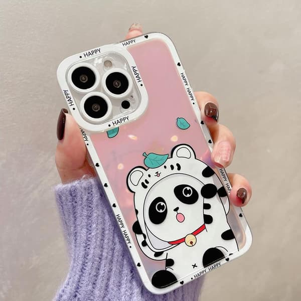 Panda iPhone 12 Pro Max Telefondeksel, Myk TPU støtsikker beskyttelse