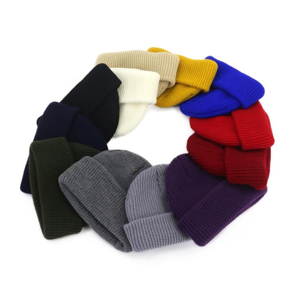 Strikket Hue Efterår og Vinter Uldhue, Varm Pullover Hue - Gul