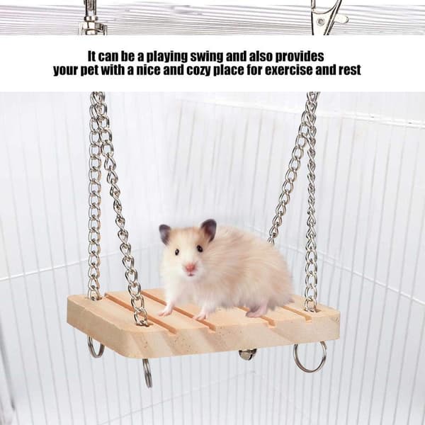 Hamstersgunga, Trägunga med Justerbar Hängkedja för Gnagare