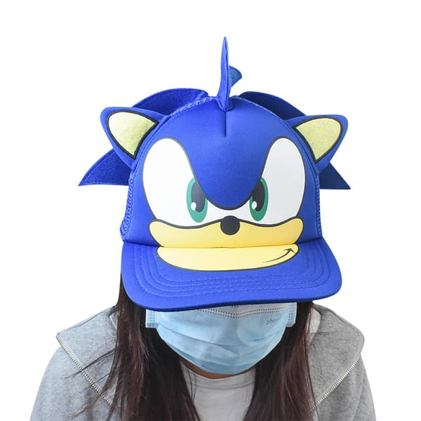 Tegneserie Sonic the Hedgehog Hat, Mesh Baseball Cap