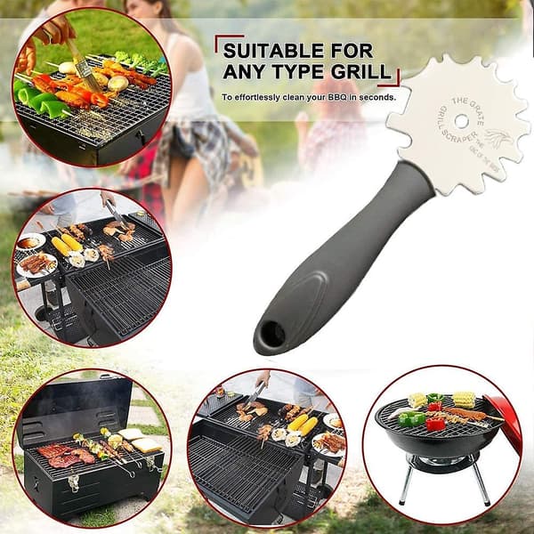Grillbørste i rustfritt stål - Grillskrape for grillrist
