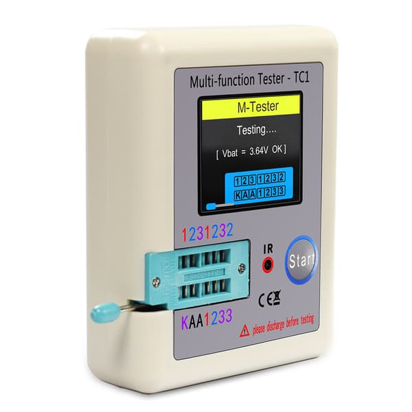 Multifunktionel transistortester LCR-TC1 farvegrafisk display