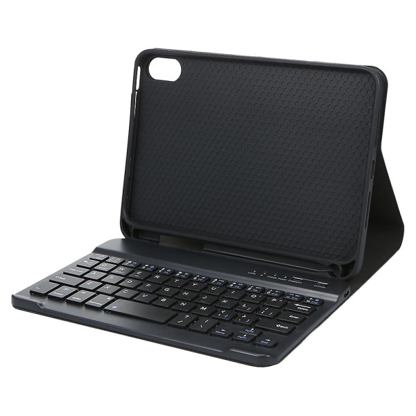 Löstagbart Bt-tangentbord Case Tunt och bärbart stabilt stöd med pennfack Kompatibel med Ipad Mini6 Black