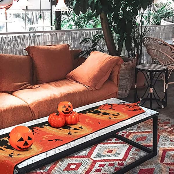 Gresskar Edderkoppnett Bordløper Halloween, Halloween Bordløper