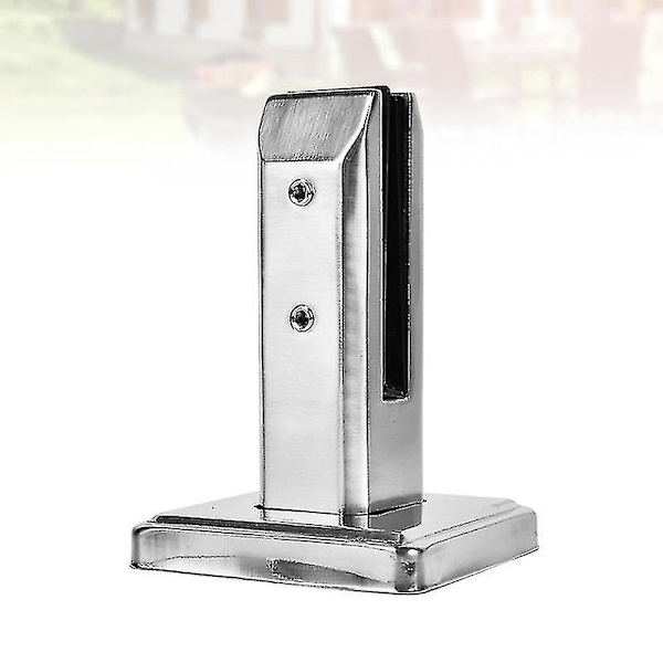 Glasklämma i rostfritt stål, slagfri, hållbar glashållare, glasfixeringsverktyg för daglig användning med lock och skruv (matt silver)