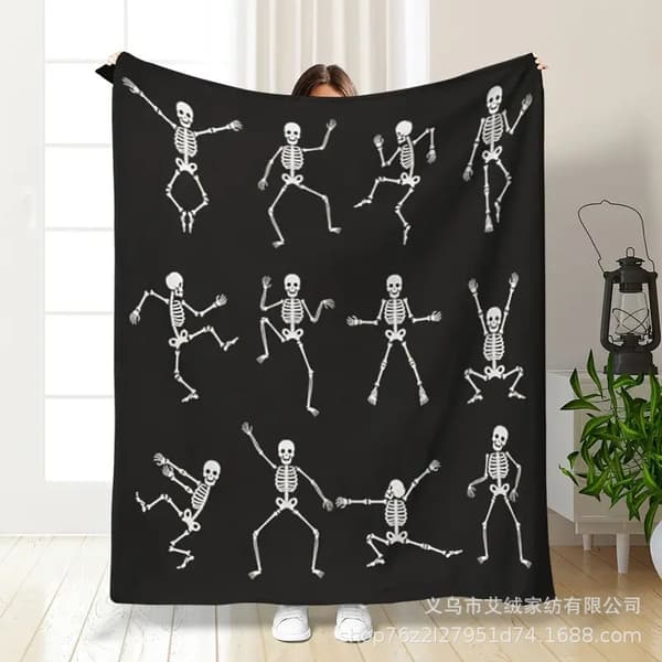150CM x 200CM Halloweenfilt, perfekt för festsoffor-2
