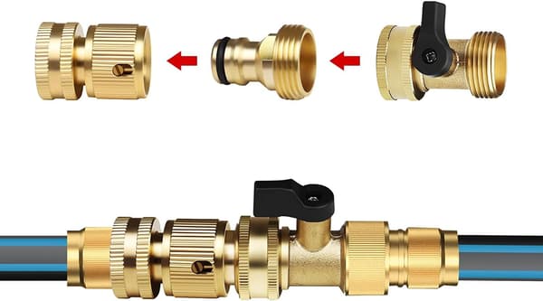 Messing sprinklerkuleventil, 3/4\" gjenget kuleventilglobeadapter