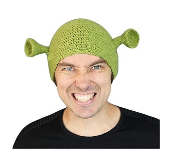 Morsom ullhatt i samme stil som Shrek