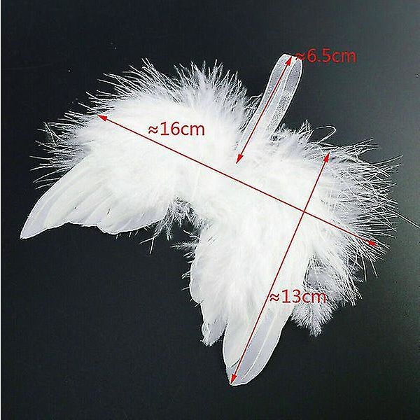 Angel Wing Ornament – Angel Feather Wings for Crafts 10 Pack White