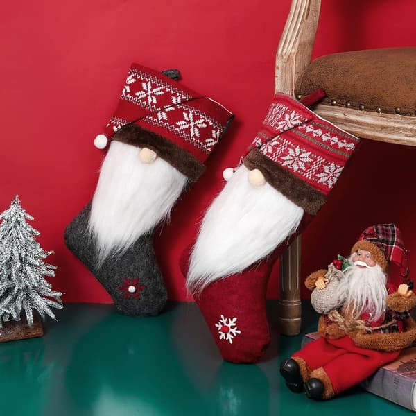 Sæt med 2 Jule Strømper, Stor Jule Strømpe, Personlig