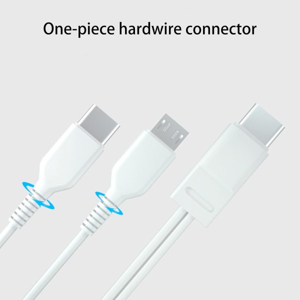 2 i 1 Micro USB C-kabel Mobiltelefonladdare Splitterkabel för två enheter