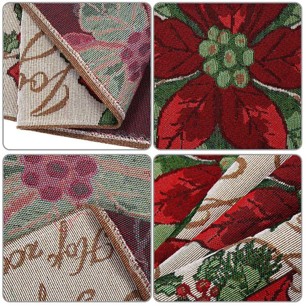 Julebordløber 72 Tommer Lang Burlap Linen Julepynt