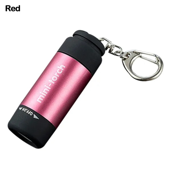 USB uppladdningsbar röd Uppladdningsbar Bright Mini Ficklampa LED-belysning