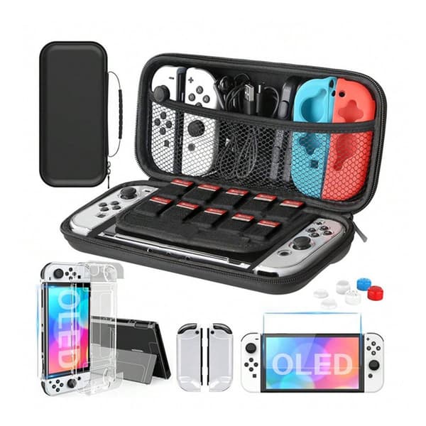 Nintendo Switch Konsol Förvaringsväska Set med OLED Handväska