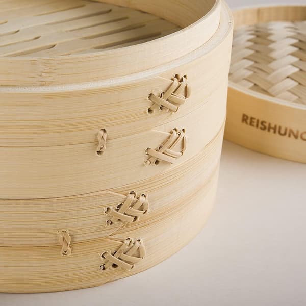 Bambusdamper (Diameter 20cm) - Bambusdamper til ris, dim sum