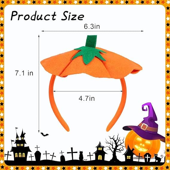 4 Stycken Halloween Pumpa Hårband Halloween Kostym Elastisk H
