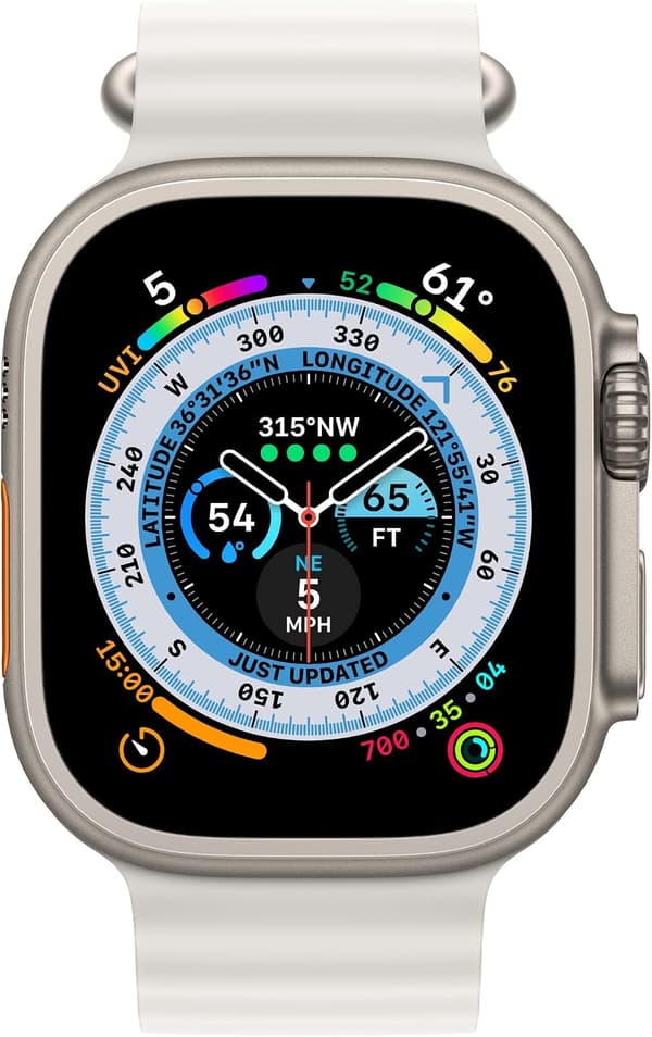 Apple Watch 49 mm Valkoinen Ocean-ranneke
