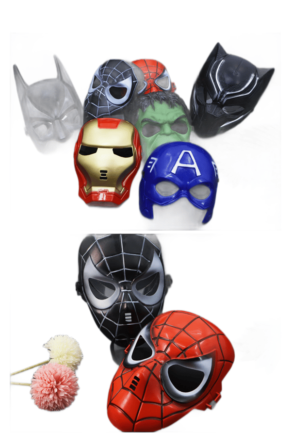 Avengers Show Masker - Sorte Spider-Man Masker
