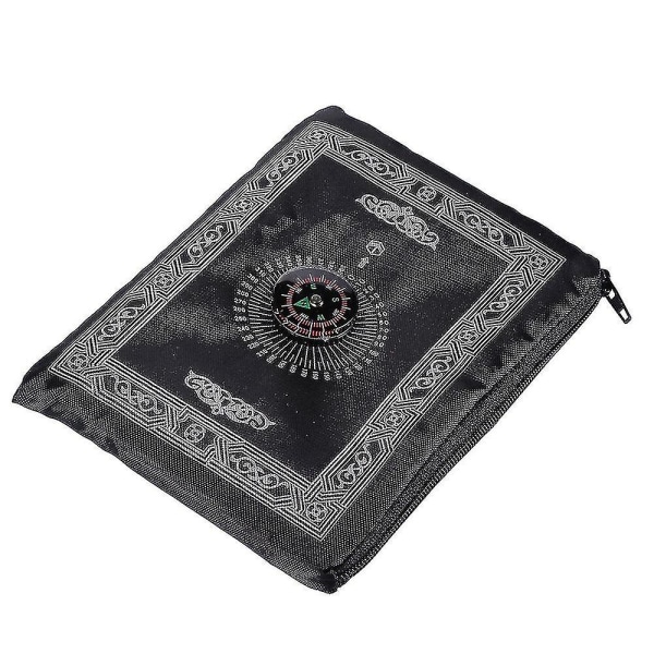 Pocket Bönematta, Islamisk Resebönematta, Med Kompass Och Bärväska, Tillverkad Av Vattentät Polyester 60 X 100 Cm
