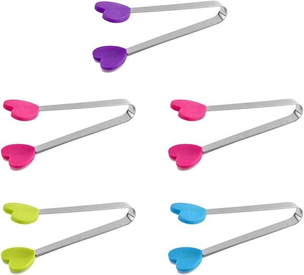 5-pack Mini Isbitstänger i Rostfritt Stål med Halksäker Silikon