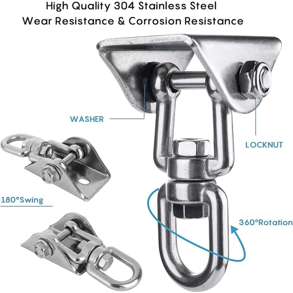 Innovativ takkrok med 304 rostfritt stål 500 kg Kapacitet 360 rotation, upphängning för betong träset, hängande stol, hänglampa, hängmatta,