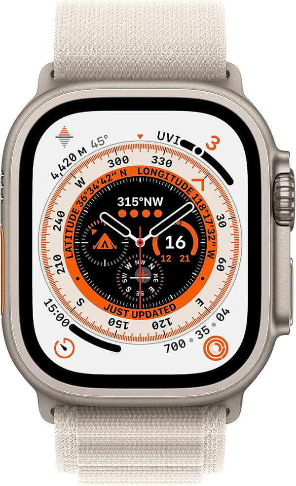 Apple Watch 49 mm Starlight Alpine Loop
