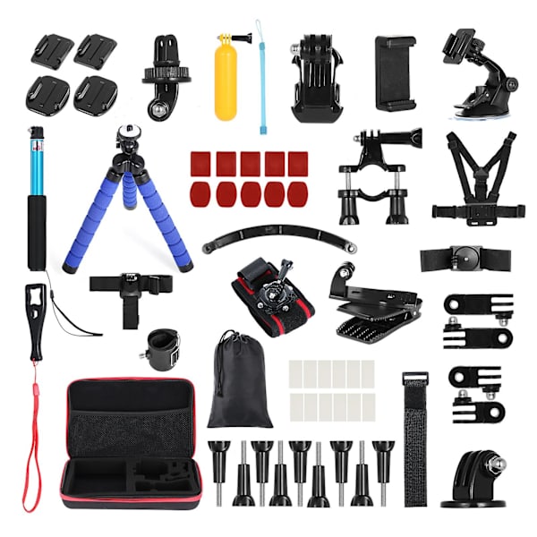 60-i-1 Action Camera Accessories Kit Sports Camera Accessories Set Ersättning för Gopro Hero 9 8 Max 7 6 5 Insta360 Xiaomi Yi actionkameror med ca.