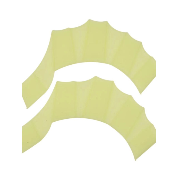 Silikon simhandskar/simfenor storlek S - Genomskinlig/gul yellow S