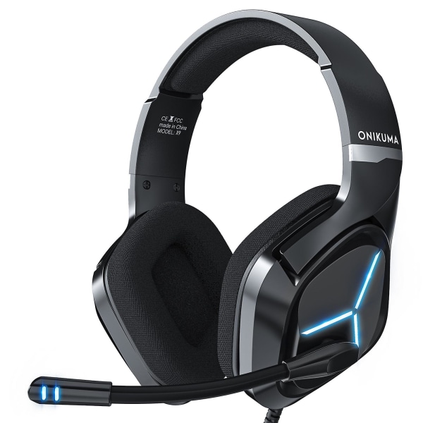 X9 trådbundna hörlurar Gaming Headset Over-ear Spelhörlurar Brusreducerande hörlurar med mikrofon LED-lampor för dator PC Gamer