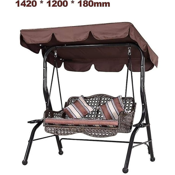 Dyfrio utomhus gungkapell, vattentät gungkapell ersättning 2-sits, trädgårdssolskydd uteplats cover , stolar Hängmatta cover (142cm 120cm case