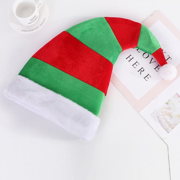 Randiga tomteluvor - Julhattar - Nyhetskostymhattar - 2-pack, tomte- och alvhattar