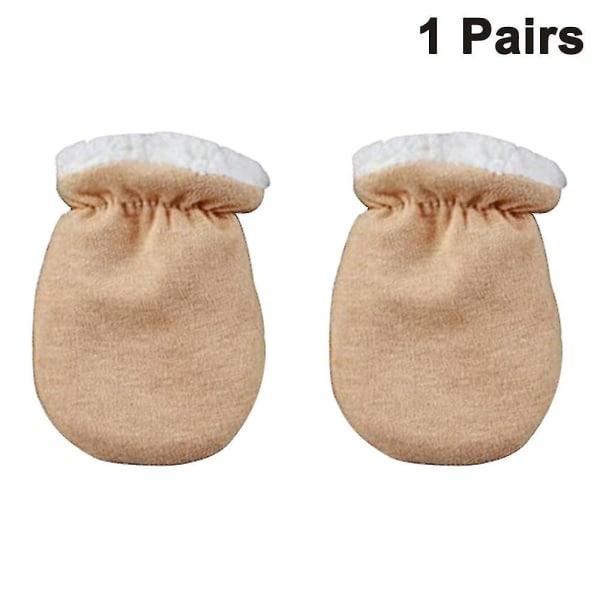 Gants anti-rayures pour bébé Gants de protection chauds pour bébé Gants en coton