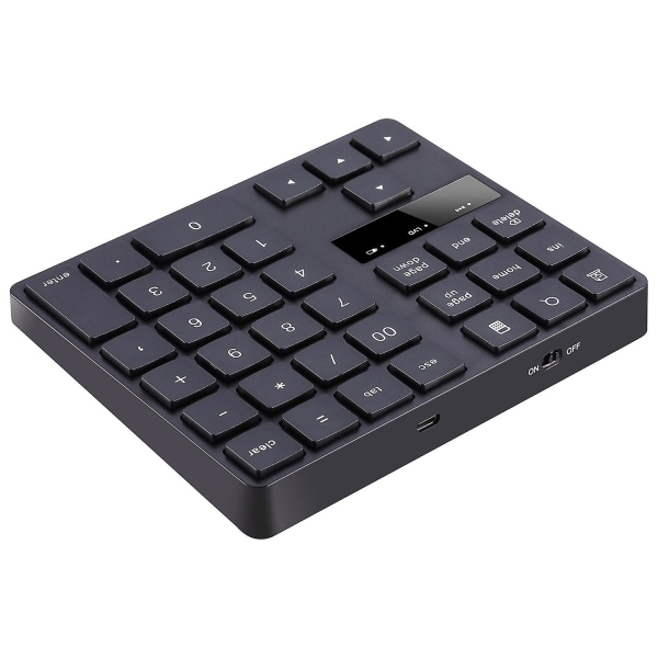 2,4 g trådlös numerisk tangentbord, uppladdningsbart numeriskt tangentbord med 35 tangenter för PC/laptop//
