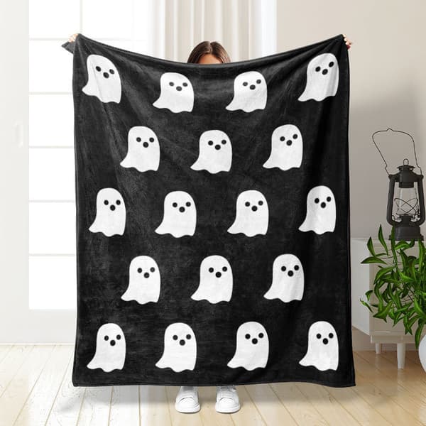 100CM x 150CM Halloween Tæppe, Perfekt til Sofaer og Senge til Fester - 48