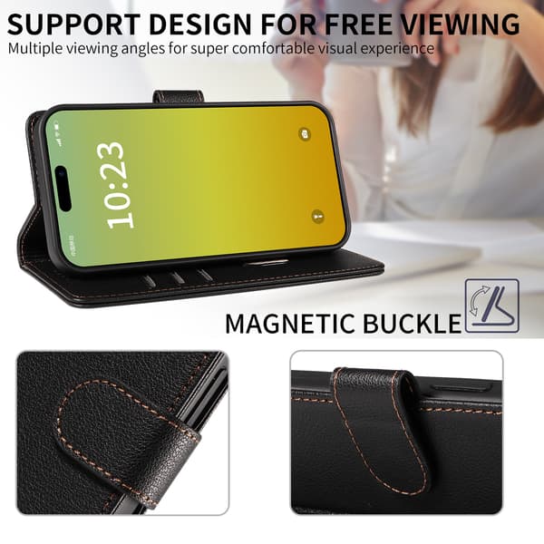 Etui til iPhone 17 Pro, Flip-etui, Rosegull