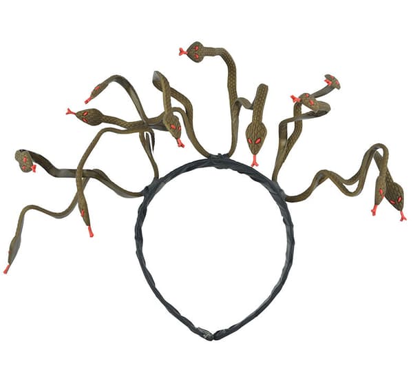 Medusa Slangehodekrone Gresk Gudinne Hodeplagg, Halloween Karakterkostyme Hodeplagg, Dyp Gull