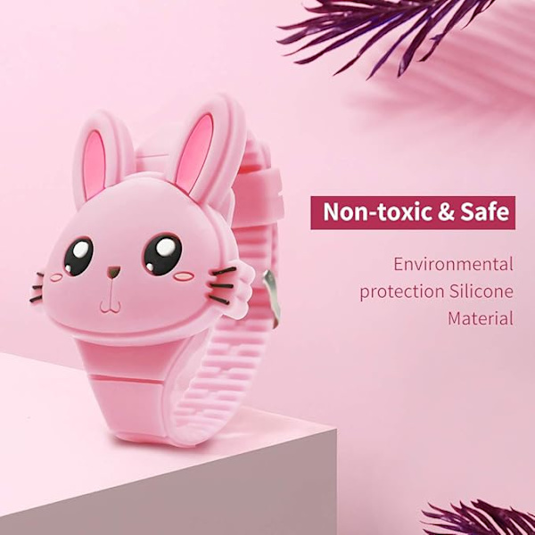 Børneure, Pigers Ur Digital Sød Form LED Mode Silicone Ba