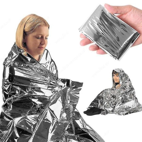 Emergent filt Mylar Thermal Outdoor Survive First Aid Kit Rescue Space Foil Camp Vandring Bergsbestigare Bug Out Bag Värmehålla