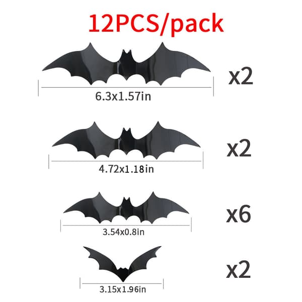 Fledermus Væghæng, Halloween Dekorationsstickers til Hjemmet